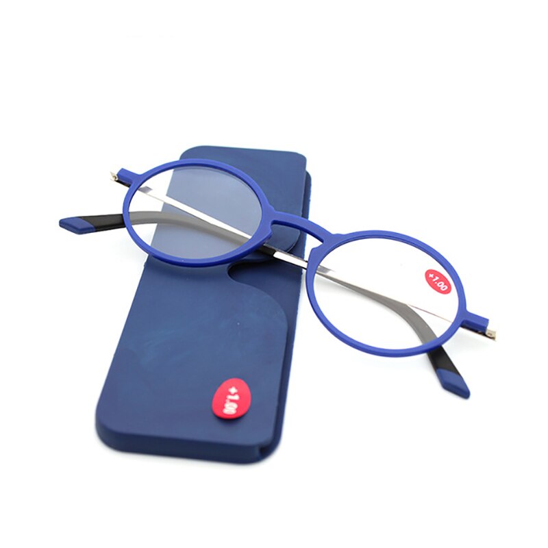 Kann Blume Rechteckigen TR90 Lesebrille Dünne Brille Gläser Rahmen Männer Blau Licht Runde Brille Frauen Mit Fall + 2