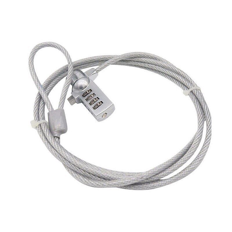 Notebook laptop combinatieslot beveiliging diefstalbeveiliging kabel voor desktops laptops en projectoren nieuwste wachtwoord computer: Default Title