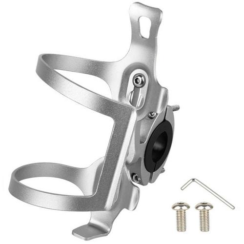 Aluminium Legierung Fahrrad Flasche Halfter Radfahren Getränk Wasser Flasche Gestell Halfter KäFeige Fahrrad Tasse Halfter Halterung Zubehör: silber- 2