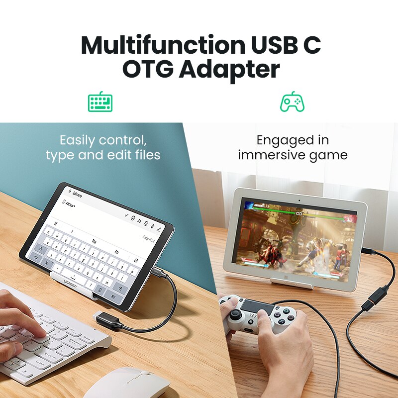 Ugreen Usb C Naar Usb Adapter Type C Otg Kabel Usb C Male Naar Usb 3.0 Een Vrouwelijke Kabel Adapter voor Macbook Pro Samsung S9 USB-C Otg