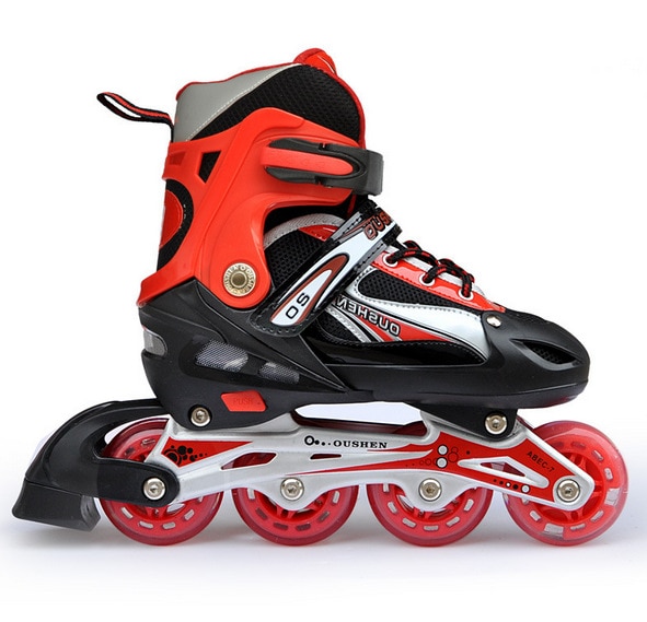 Inline skates adult roller skates adjustable aluminum stand with flash wheels skates exercise