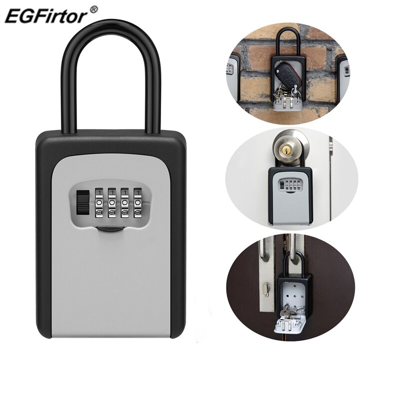 Smart Key Box Storage Password Padlock Security Home Outdoor Waterproof Smart Padlock For Keys