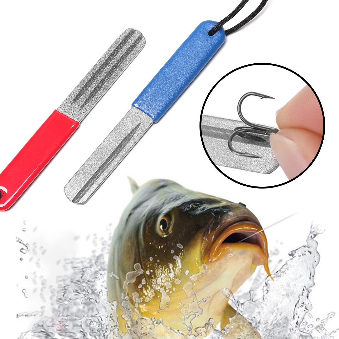 Vissen Haak Slijpen Draagbare Outdoor Dubbele Groef Hone Vissen Slijpen Haak Puntenslijper Vis Accessoires Tool