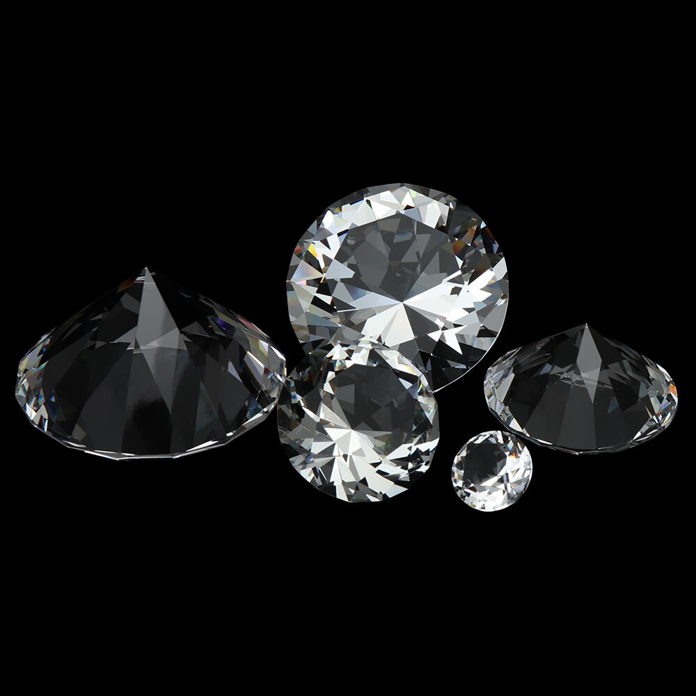 20-70mm store klare krystal diamanter store glas hjemme papirvægte ornamenter dekoration jule bryllupsfest romantisk håndværk