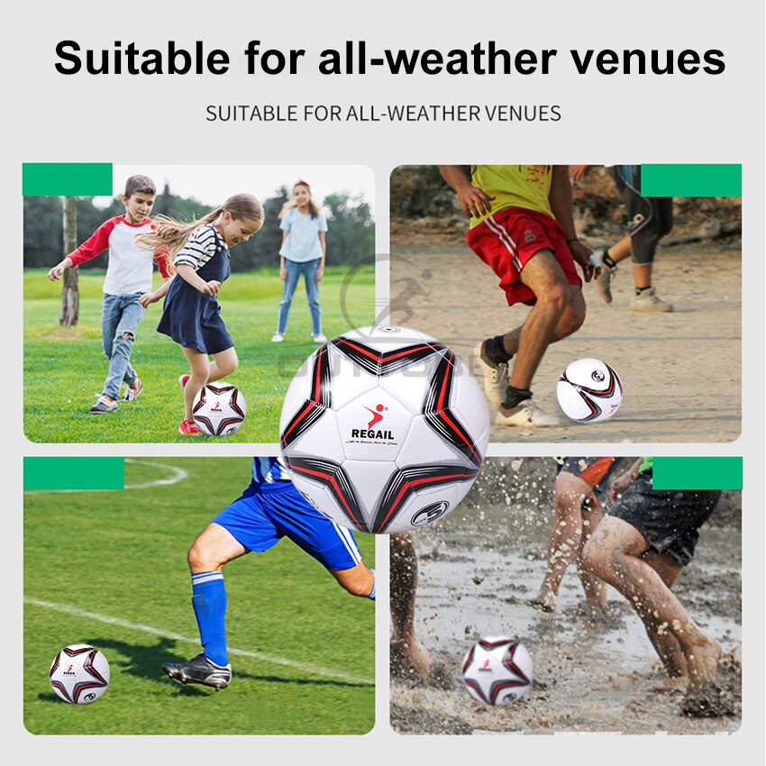 Outtobe Maat 5 Voetbal Voetbal Naadloze Anti-Slip Pu Kinderen Voetbal Indoor/Outdoor Training Voetbal Met Gratis inflator