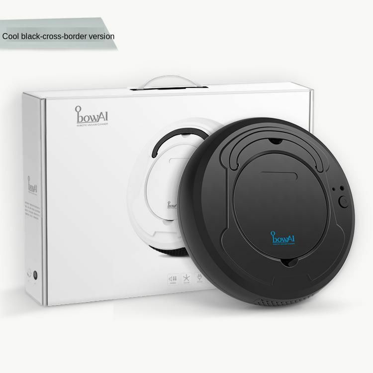 Robot Vacuum Cleaner Sweep&Wet Mop Simultaneously For Hard Floors&Carpet Run 90mins Before Automatically Charge: black cross border