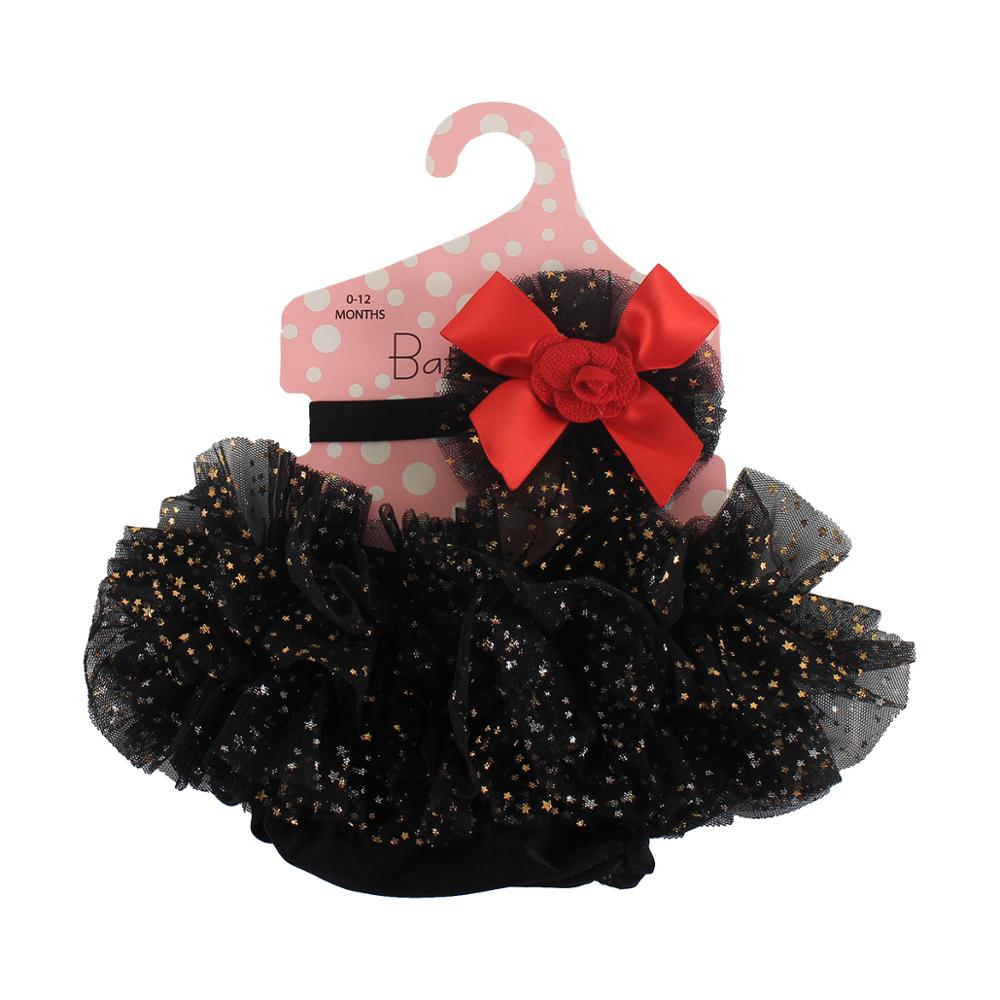 Baby skirt tutu for girls 2pcs tulle lace bloomers birthday photograph Newborn tutu infant ball gown headband Bow set Baby girls: HQ1106