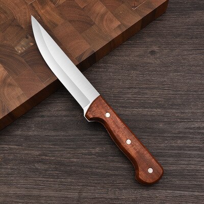 4pc Kitchen Knives Set Butcher Knife for Fish Fruit Vegetable Chef Knife Stainless Steel Boning Knife Meat Cleaver Utility Knife: 6inch Utility Knife