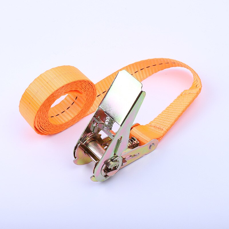 25mm x 3m Ratchet Tensioner Loop Lashing Straps Heavy Duty Ratchet Webbing Cargo For Cargo Trunk Wood Binding Strap: 3m Orange