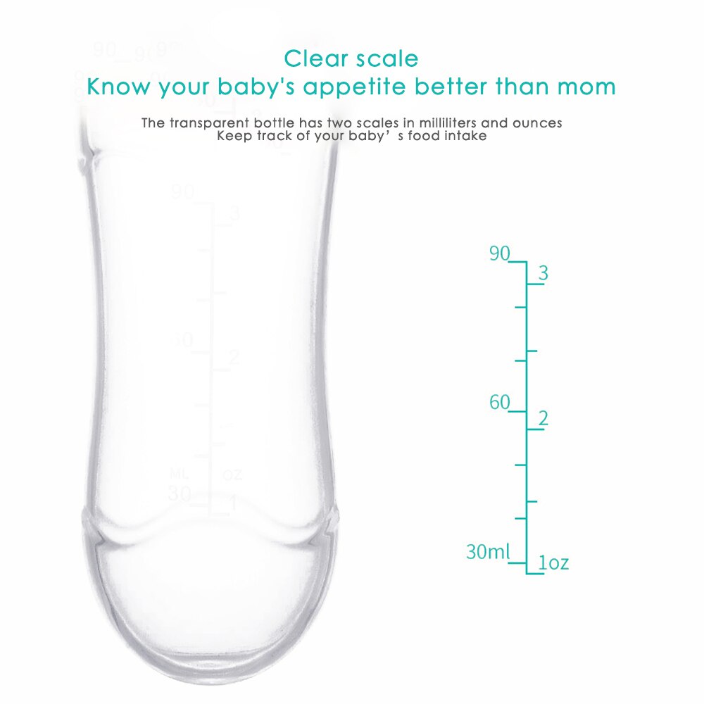 Veilig Nuttig Siliconen Baby Fles Met Lepel Voedingssupplement Rijstgraangewas Flessen Squeeze Lepel Melk Zuigfles Cup