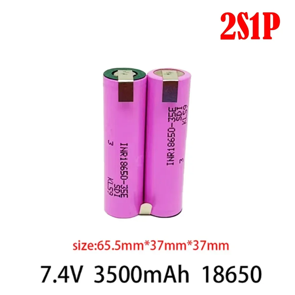 35E 18650 3500/7000/10500/14000mAh 2S 3S 4S 5S 6S/1P 2P 7.4V 12.6V 14.8V 18V 25.2V for screwdriver battery welding battery pack: green
