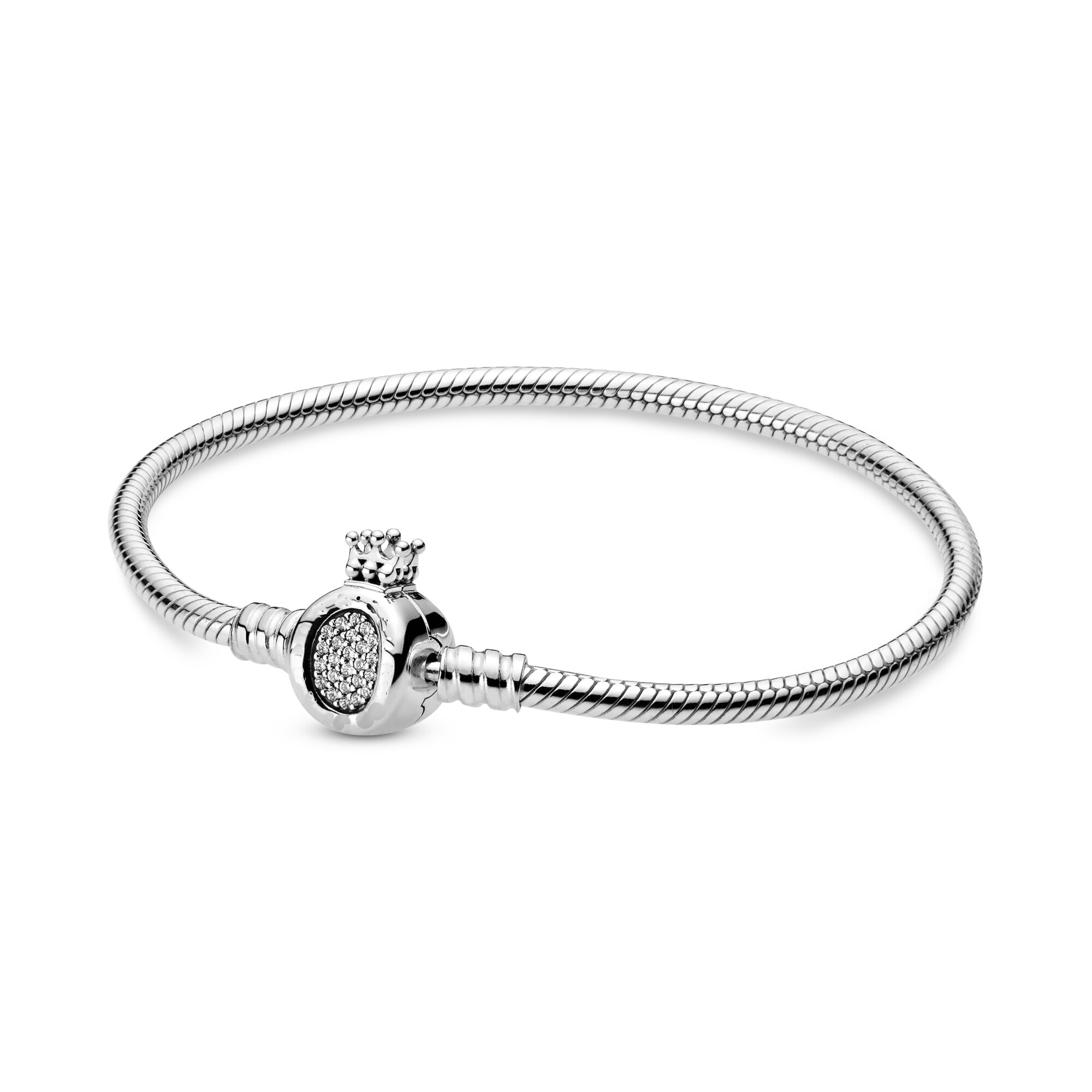 Armband 925 Sterling Zilver Eenvoudige Armband Fonkelende Cz Fit Originele Bedels Kralen Diy Sieraden Voor Vrouwen Armband: 20cm