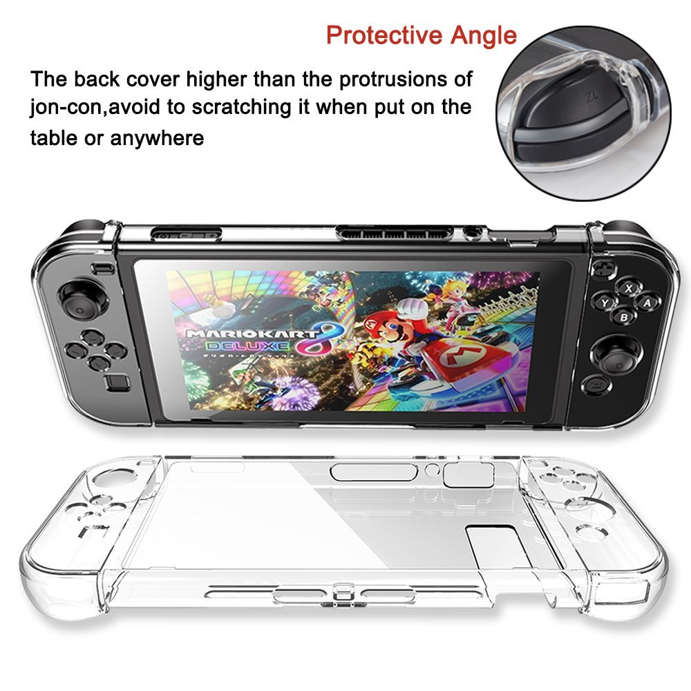 Nintend switch lite bærbar opbevaringspose anti-shock hård shell eva beskyttende bæretaske krystal transparent taske tilbehør