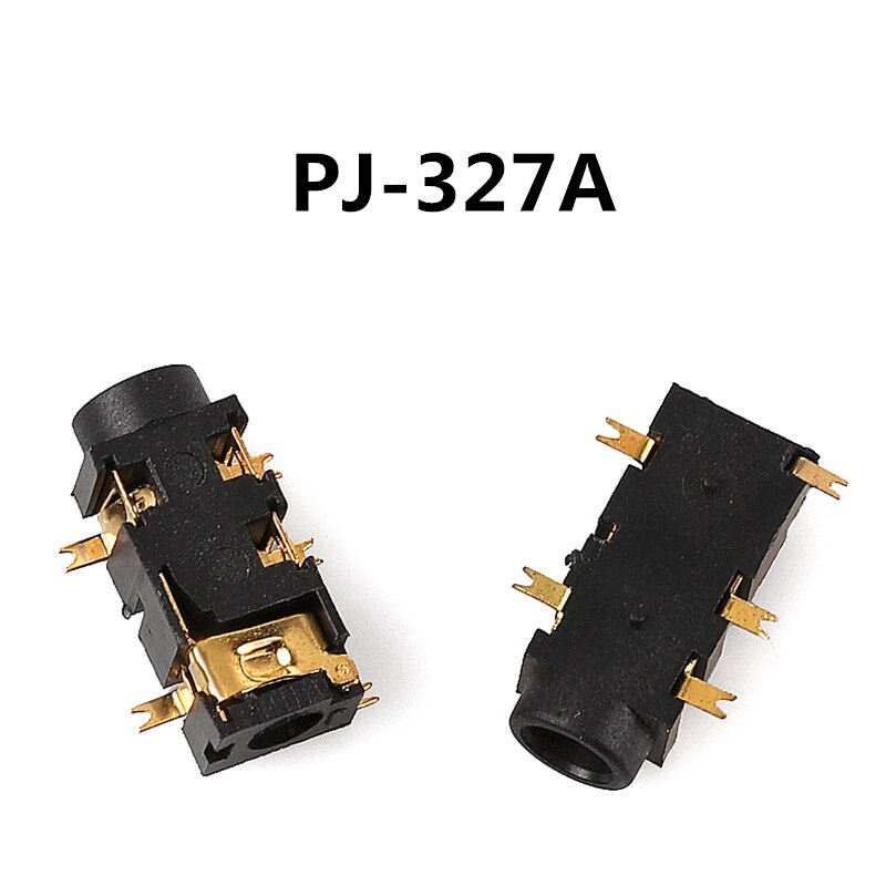10pcs Headphone jack 3.5mm PJ PJ313 PJ320 PJ325 PJ326 PJ327 PJ358 PJ392 PJ342 Audio and video female dual channel stereo jack: PJ-327A
