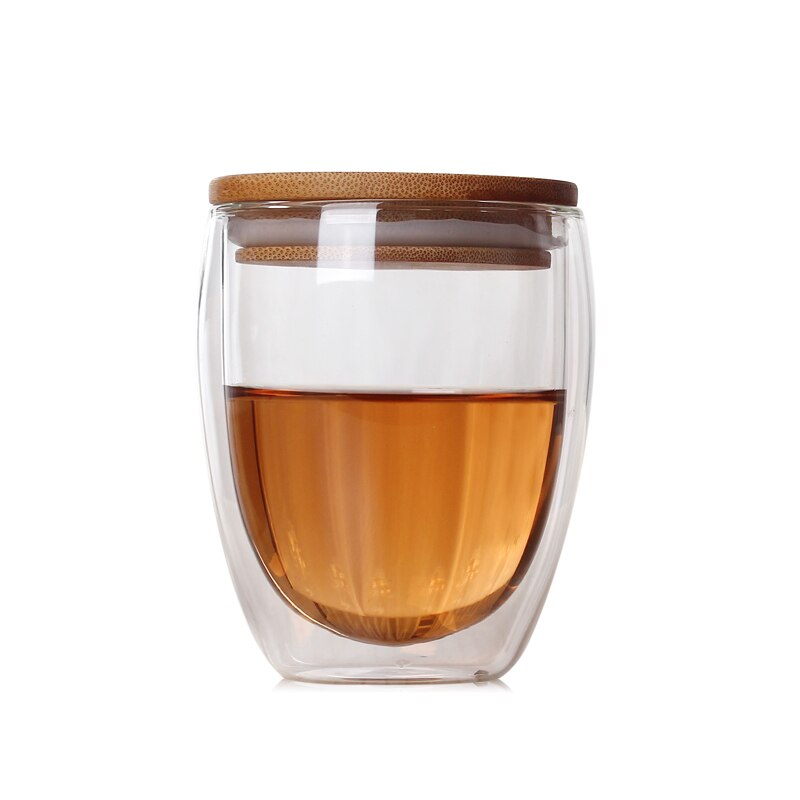 Heat Resistant Double Wall Glass Cup Beer Coffee Cups Drink Mug Tea Mugs Home Office Transparent Drinkware: E 350ml