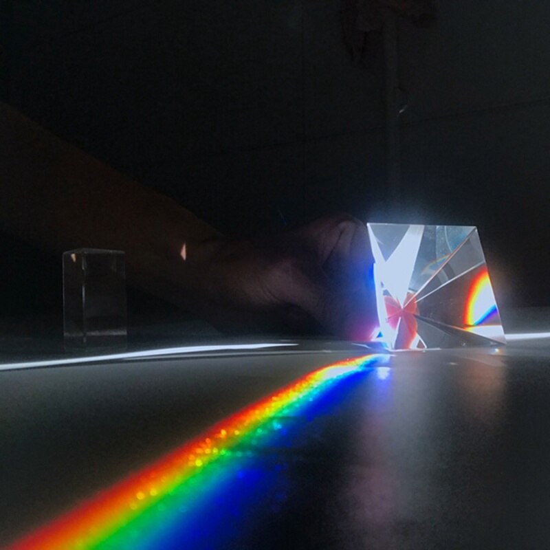 100mm Crystal Optical K9 Glass Pyramid Prism Rainbow Photography Rainbow Prism