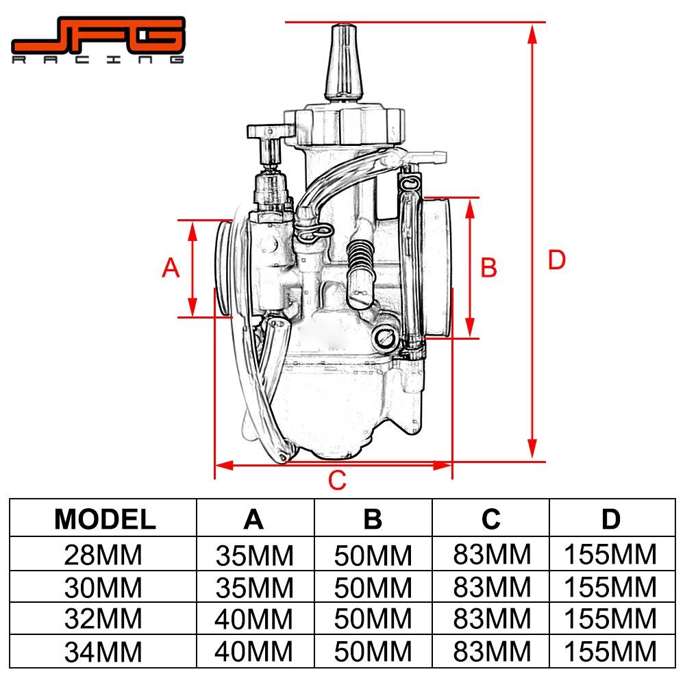 Carburador para motocicleta PWK 28 30 32 34mm, carcasa para Mikuni Keihin YAMAHA FZ16, todoterreno, Scooter, UTV, ATV, Power Jets