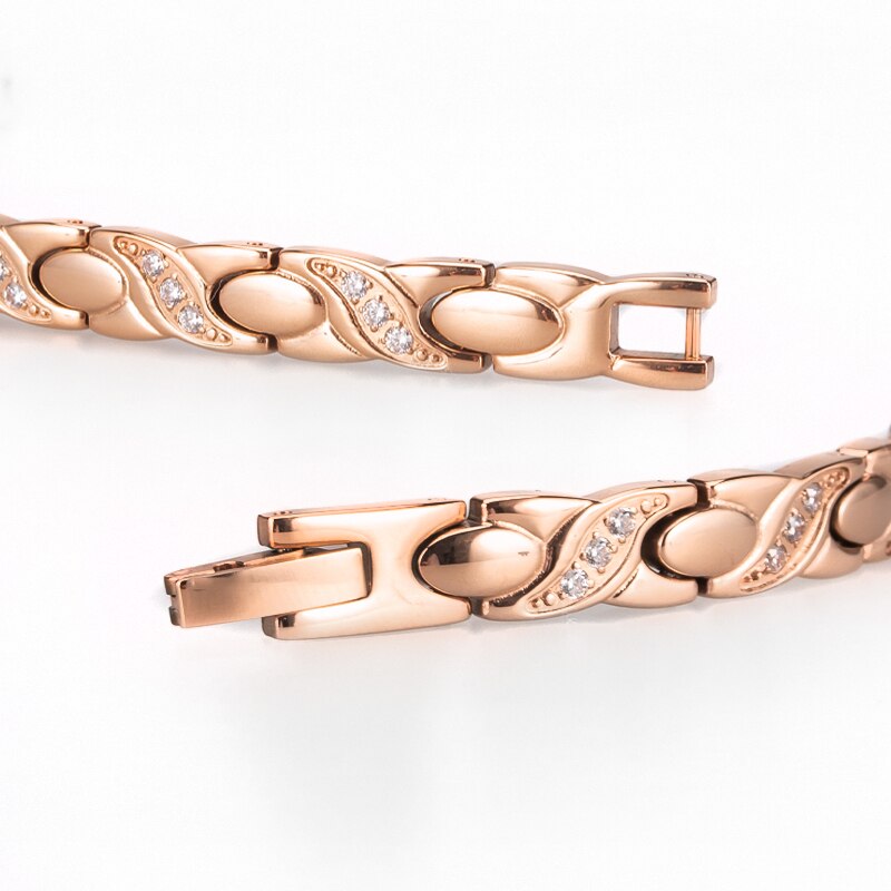 Kvinna armband hälsa energi magnetisk rosé guld kvinnor armband armband smycken hälsa detoxing magnetisk tå ring