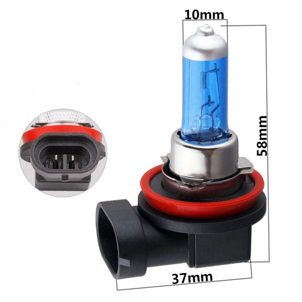 Car Light 2pcs Bright H11 100W 12V 6000K Xenon Gas Halogen Headlight White Light Lamp Bulb Bright night driving lights #45