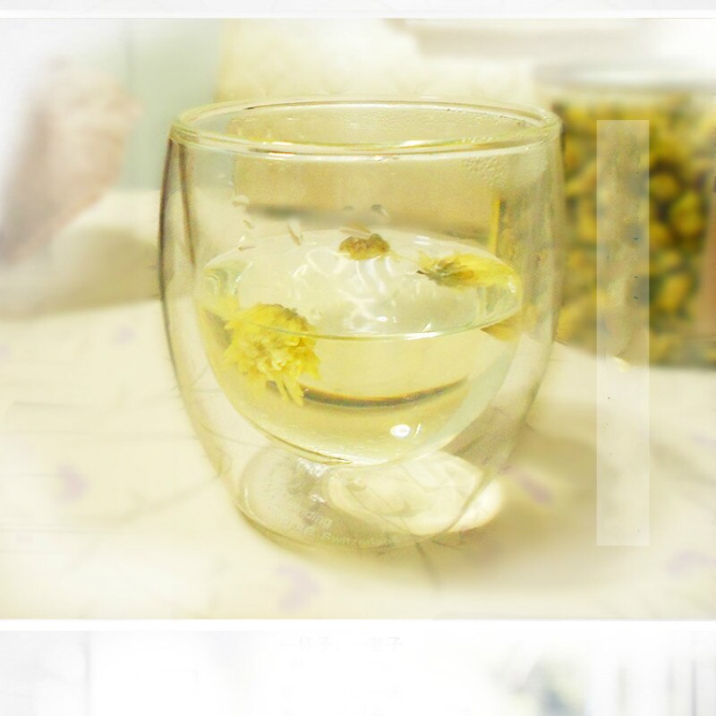 Doppel borosilikatglas tasse isoliert kaffee tasse milch tee saft rotwein glas WF