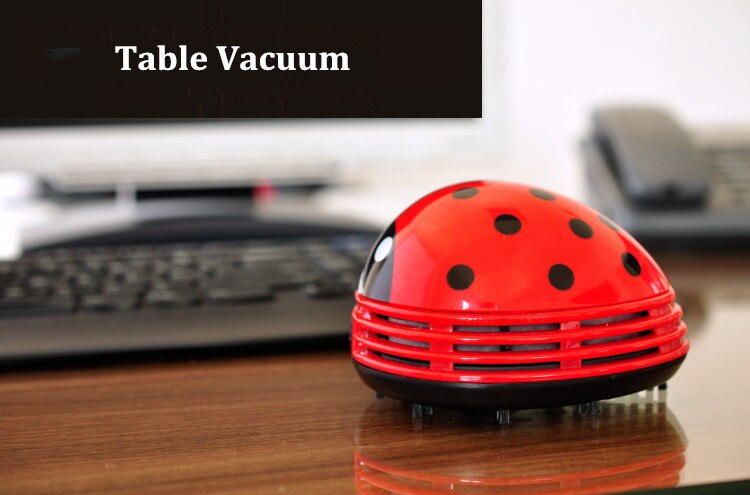 Mini aspirateur coccinelle jaune, collecteur de poussière pour la maison, le bureau et la Table basse