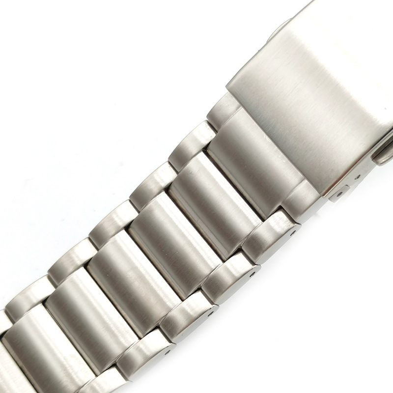 22mm 24mm 26mm 28mm Massives Edelstahl-Uhrenarmband Faltschließe Armband Universal-Armband Uhrenzubehör für Fossil