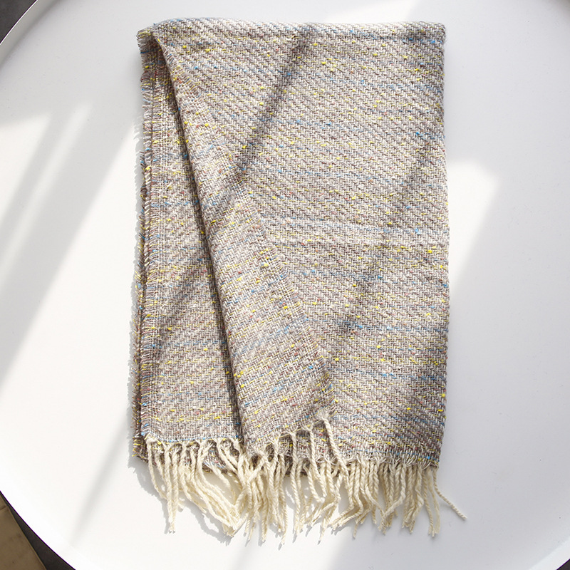 nueva bufanda con borla para mujer, bufandas brillantes suaves de Cachemira, bufandas elegantes para otoño e invierno, bufandas para mujer, Fular de envoltura sólida