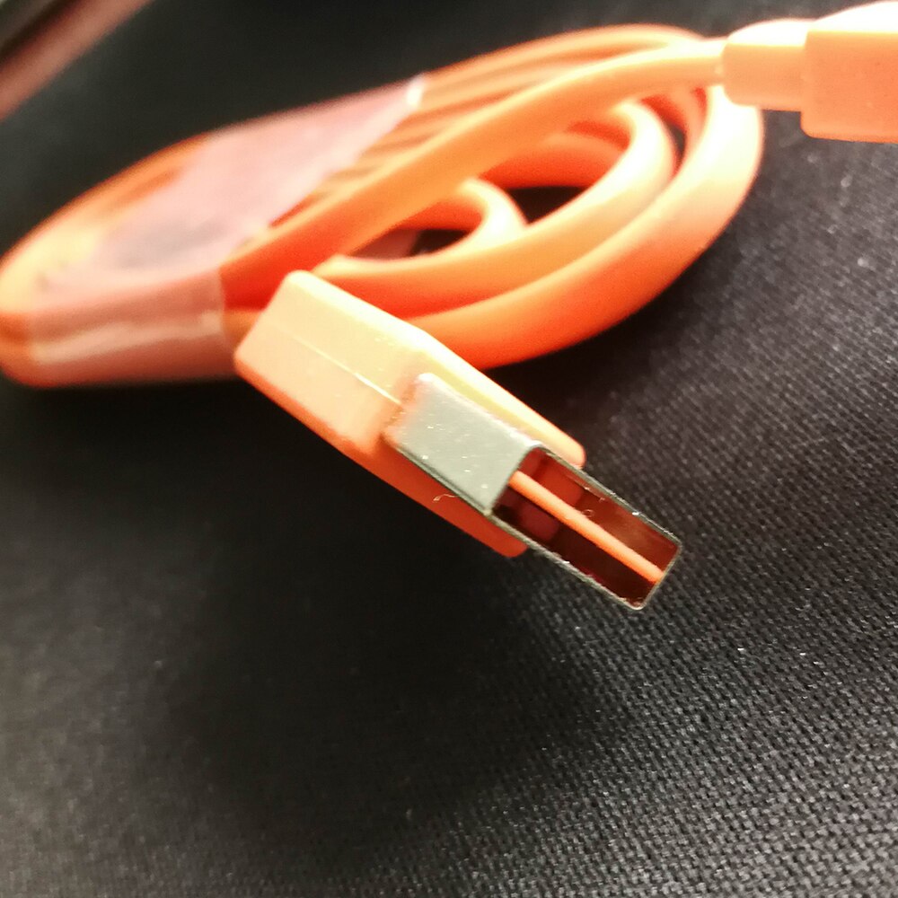 Orange usb strømoplader kabel kabel noodle line ladekabel til jbl charge 3+  flip 3 flip 2 bluetooth højttaler