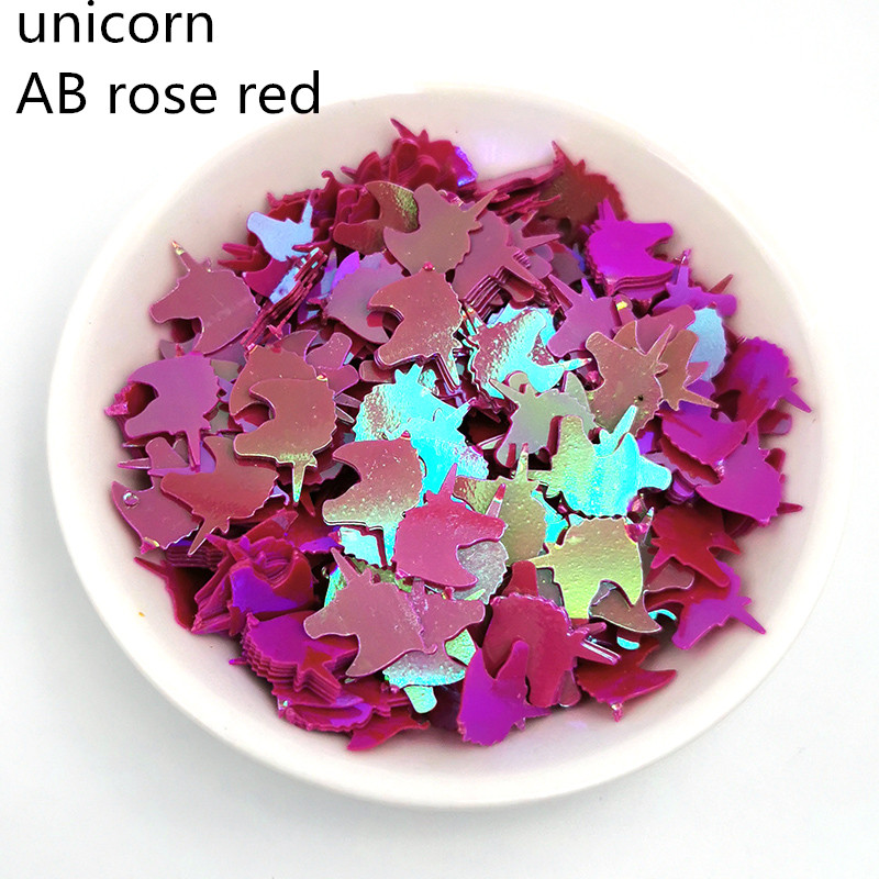 10 g/partij Eenhoorn Glitter Losse Pailletten Tirm voor Nail Kunsten En Ambachten Decoratie Body Art Schilderen Huwelijkscadeau DIY Glitter sequin: AB rose red