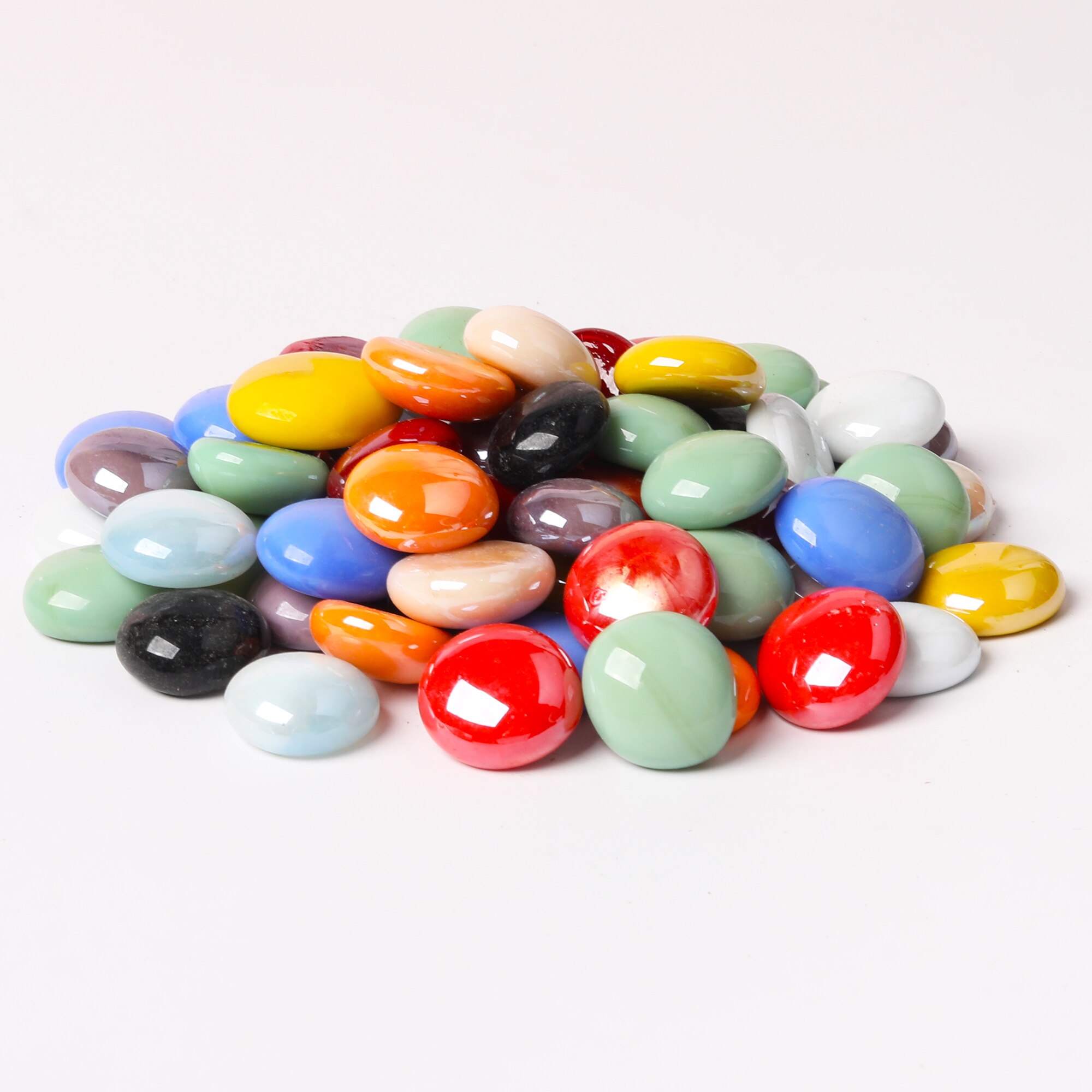 Pierres précieuses en verre opale moyen, 200g/38 pièces, 17-22mm, gouttes de perles, pépites, rouge Orange Opaque, bricolage, mosaïque, artisanat