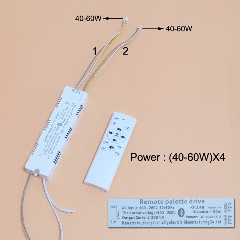 RF 2.4G Remote palette drive phone APP control LED driver (20-40W)X4 (40-60W)X4 lighting transformer for dual colors LED: (40-60W)X4