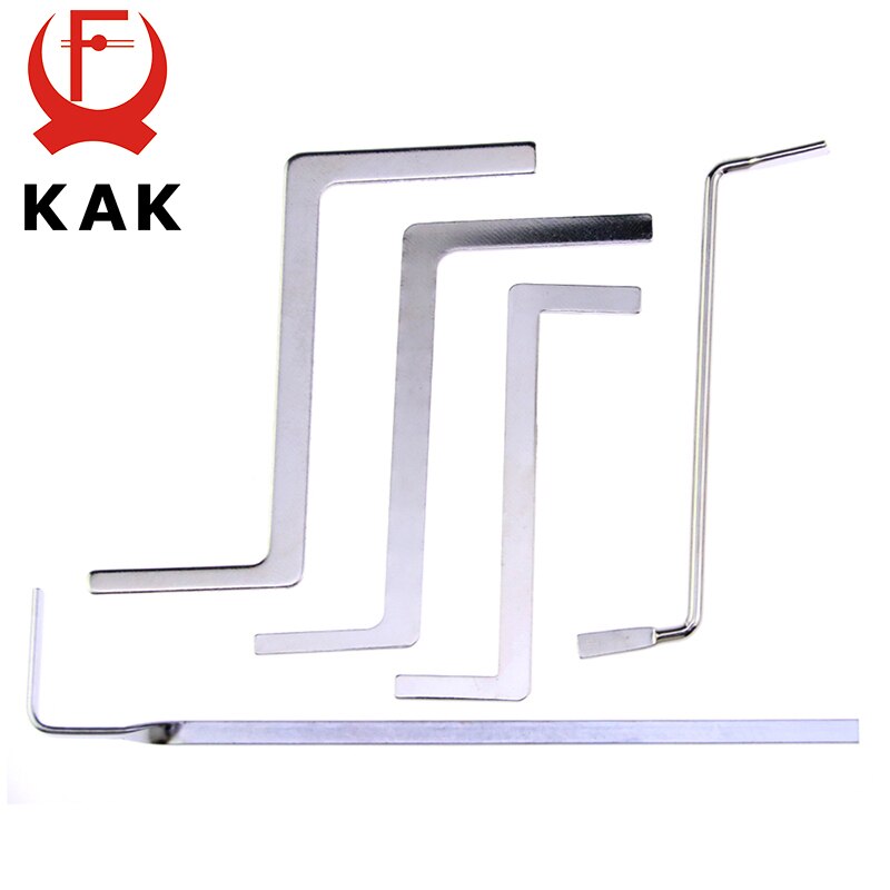 KAK 5PCS Locksmith Tools Stainless Steel Double Row Tension Wrench Tool Removal Hooks Lock Extractor Set Furniture Hardware