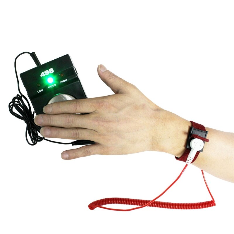 Anti-verificador antiestático da correia pulso da oxidação do da detecção da eletricidade estática do verificador da correia pulso do esd