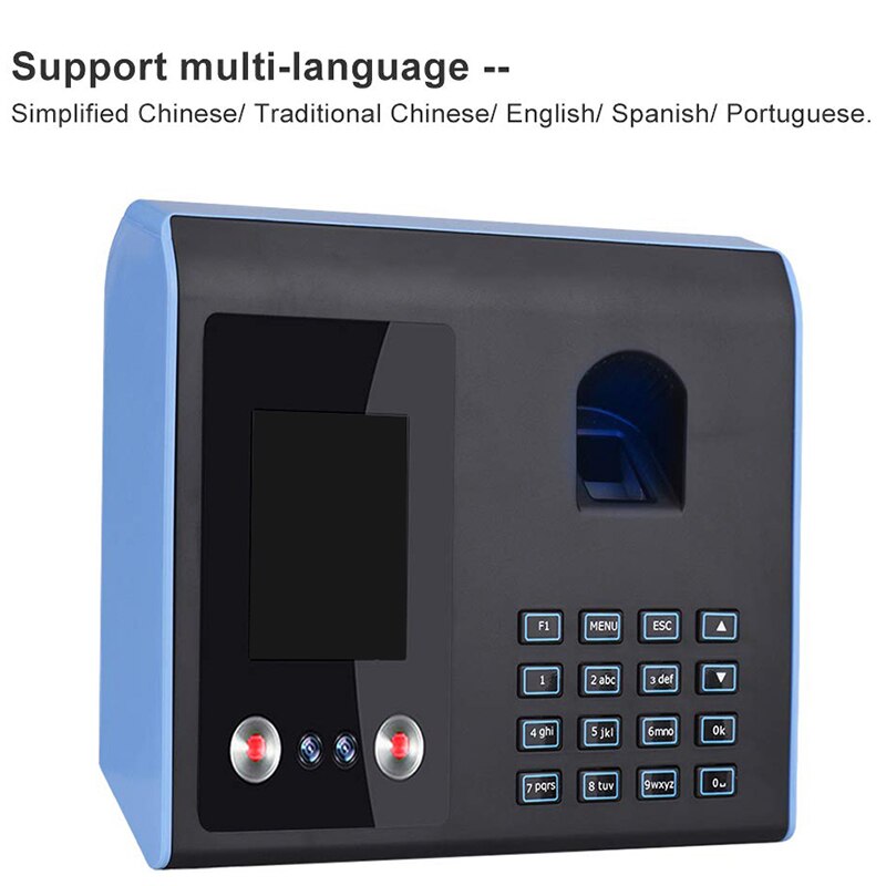 E6 Face Recognition Attendance Machine ligent Biological Fingerprint Password Attendance Machine Employee Sign-In Recorder