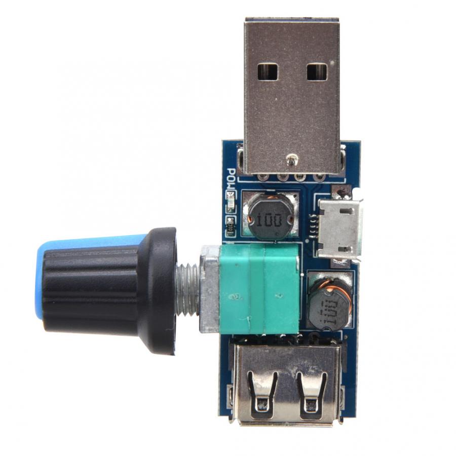 2 stk usb viftetempokontroller  dc4 ~ 12v 5w viftetemporegulator for kontorhjemmotortempokontroller