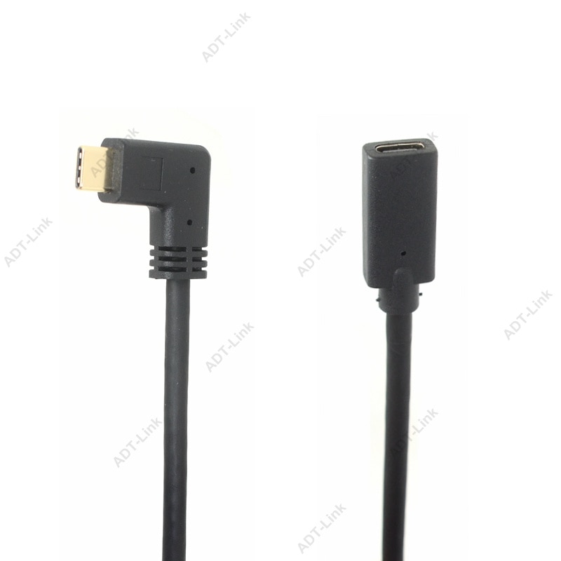Winkel USB C Verlängerung Kabel Typ C Extender Cord USB-C Thunderbolt 3 für MacBook Pro Nintend Schalter USB 3,1 USB verlängerung Kabel