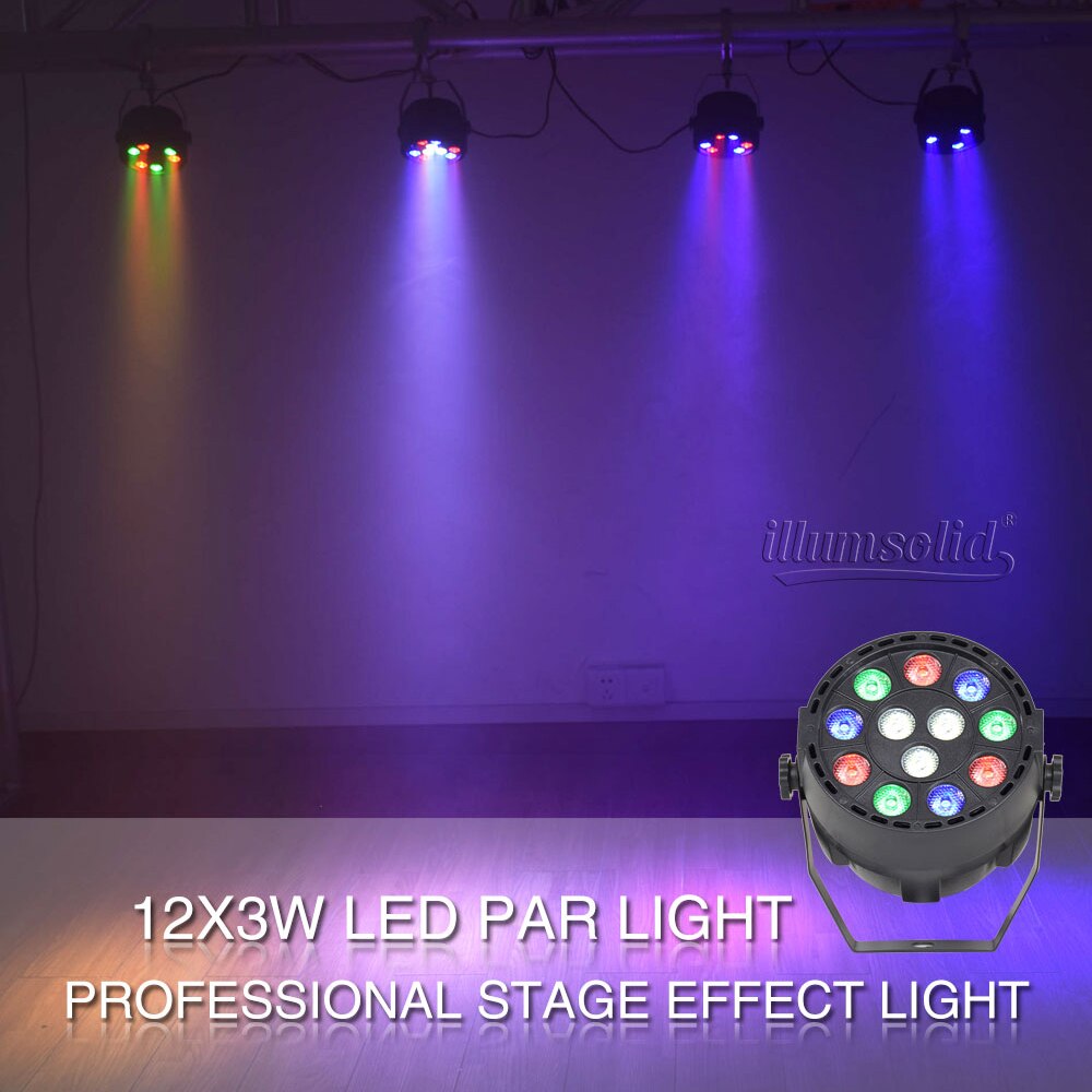 Mini Disco Licht 12X3W Led Par Rgbw Dmx Lier Wassen Party Stage Lighting Effect Stroboscoop Beam Kerst
