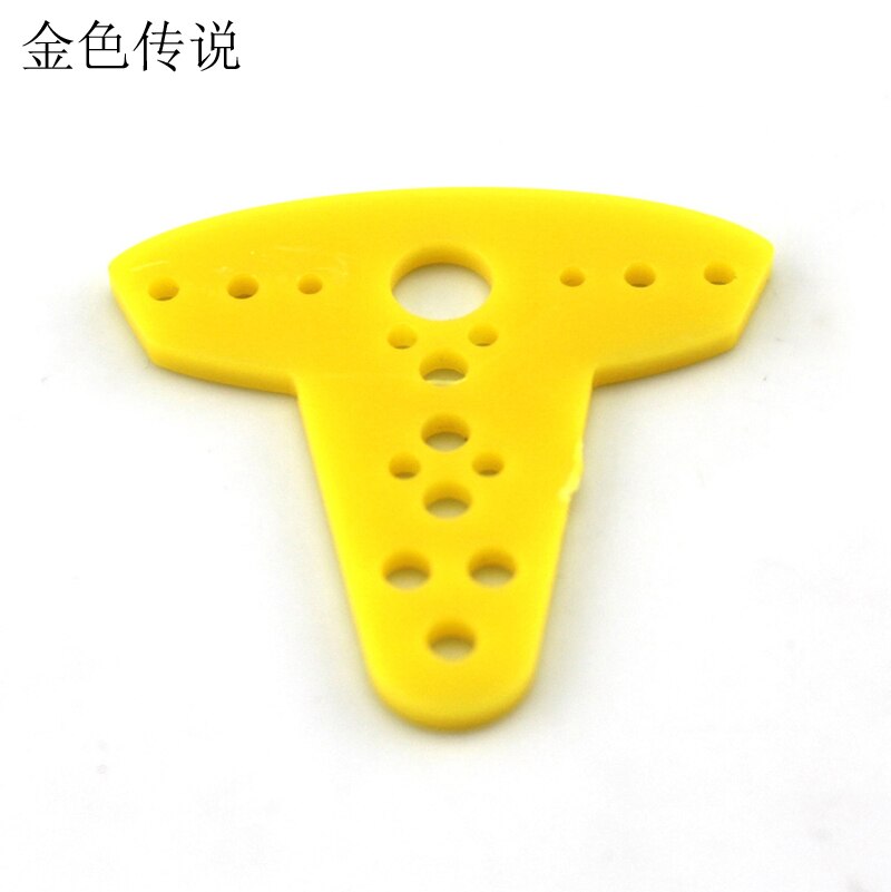 DIY speciale functie stuk (geel) Vormig stuk T type plastic stuk diy met gat stuk model materiaal connector