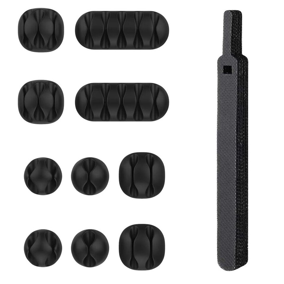 Desktop Kabelhaspel Organizer Met Kabelbinders Siliconen Usb Kabelmanagement Draad Houder Voor Office Mouse Hoofdtelefoon Smartphone