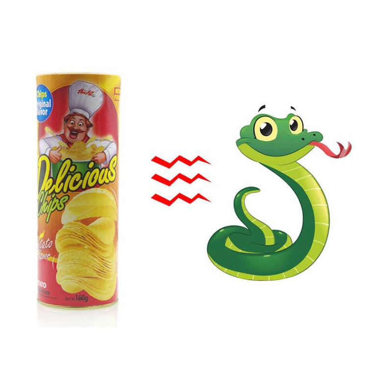 Slangenchips grappige goocheltrucs rekwisieten speelgoed feest close-up
