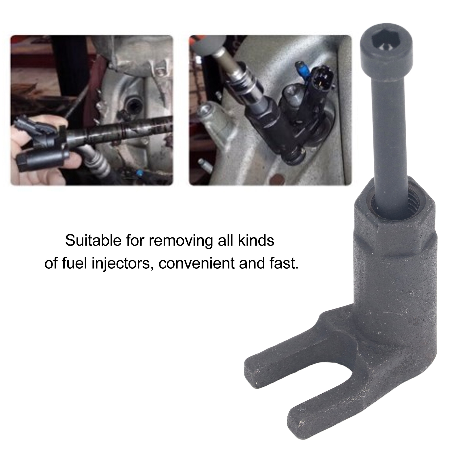 Kit di attrezzi per la rimozione degli iniettori diesel, smontaggio facile ed efficiente, estrattore per iniettori in acciaio al carbonio, attrezzo per lo smontaggio degli iniettori di carburante