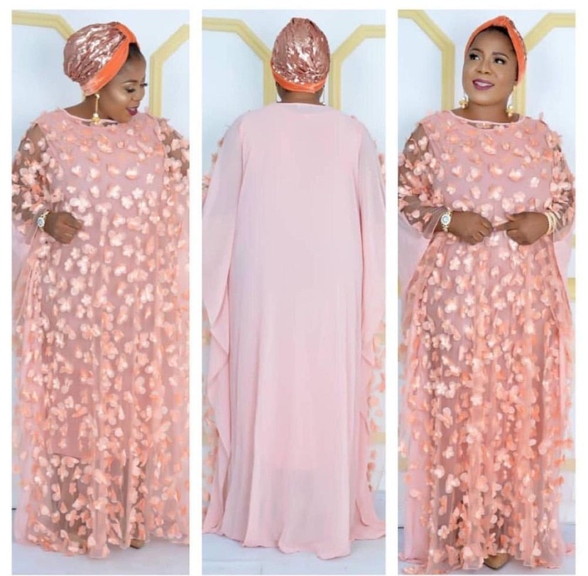 Stijl Afrikaanse Vrouwen Kleding Dashiki Gaas Vleermuis Mouw Losse Lange Jurk + Binnen