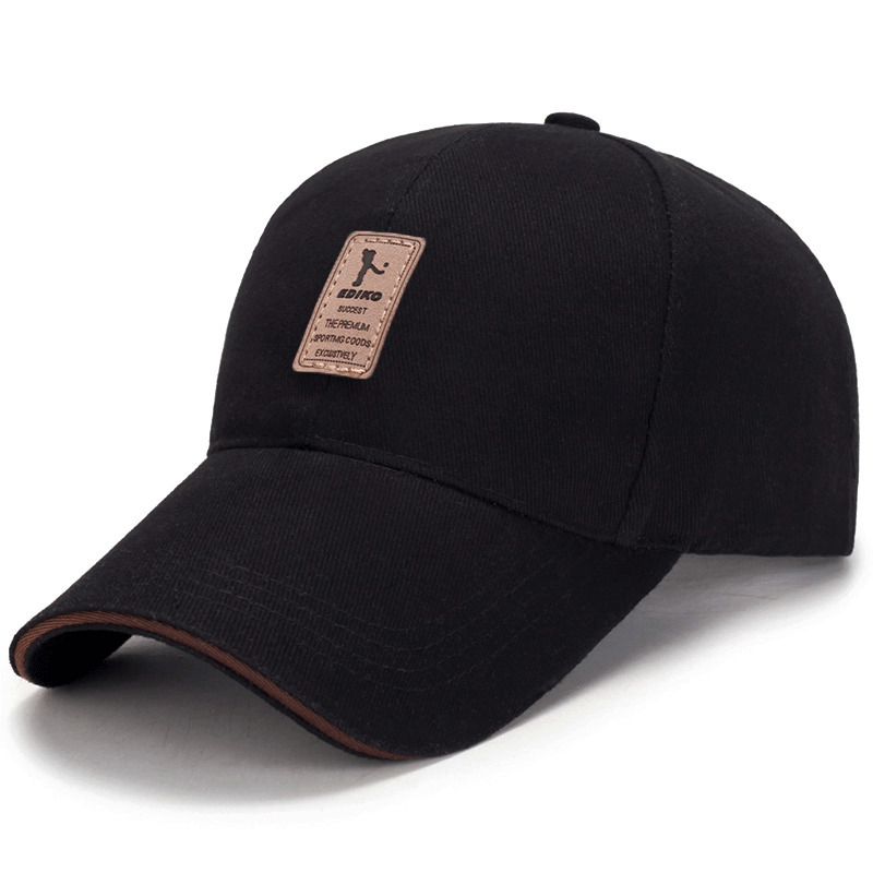 Baseball Cap Männer Frauen 100% Baumwolle Dicker Material Krempe Länger Keine reizung der Haut Plain Schwarz Sport Cool Einstellbar: Black Coffee