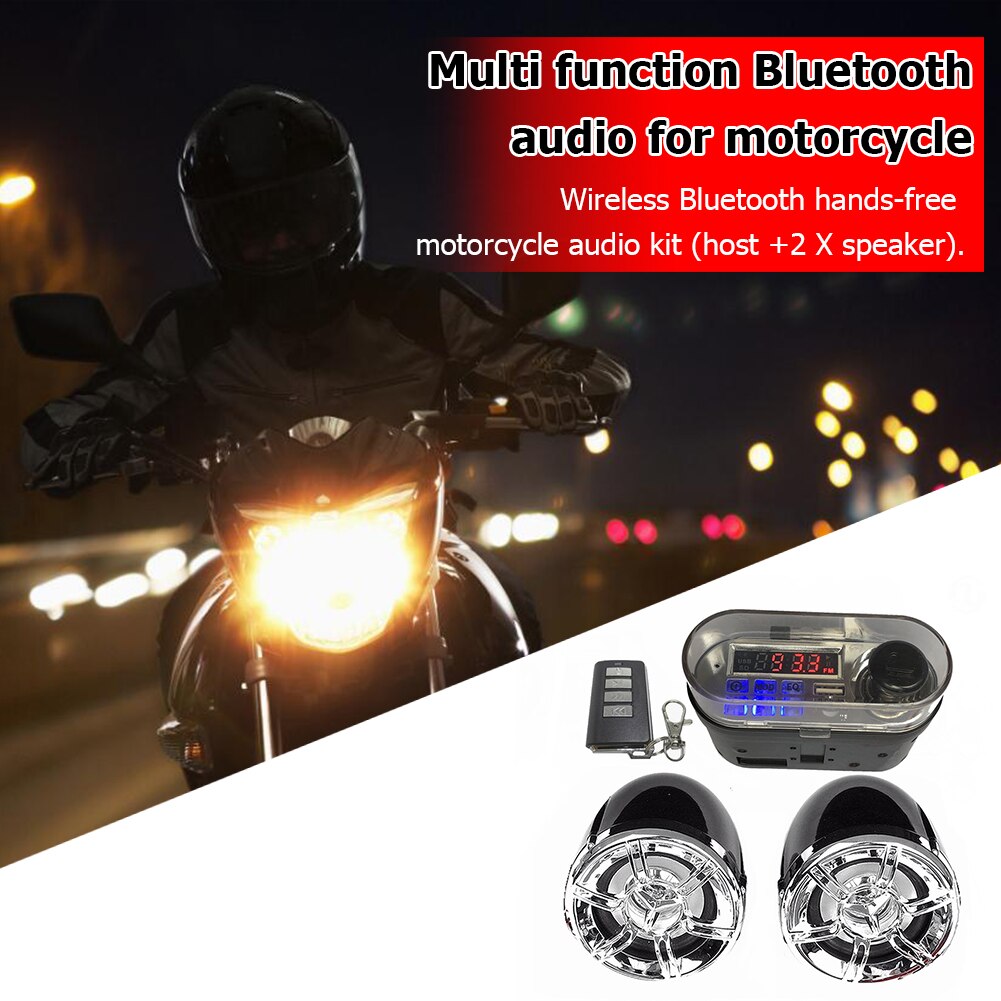 Bluetooth Motorfiets Stereo Speaker Handsfree Tf Radio Usb HY-007 Systeem Oplader Voor Outdoor Persoonlijke Motorfiets Ornamenten