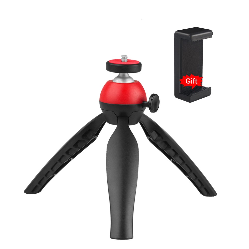 Camllite TM-9 1.5Kg Draagbare Desk Tafel Statief Voor Mobiele Telefoon Camera Flexibele Smartphone Reizen Outdoor Led Ring Light Flash: Red