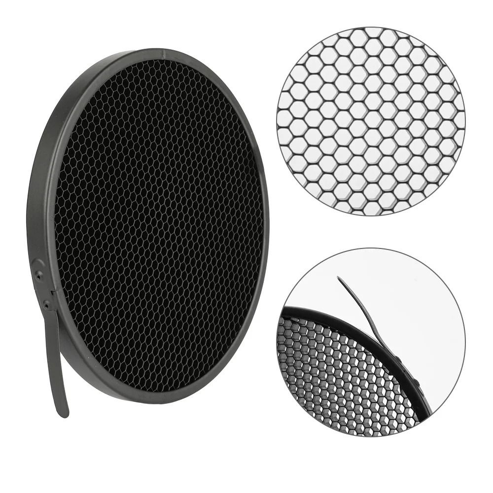 10/20/30/40/50/60 Grad Wabengitter Lampenschirm Reflektorschale Standardreflektor Diffusor Porträt Aluminium Reflektorgitter