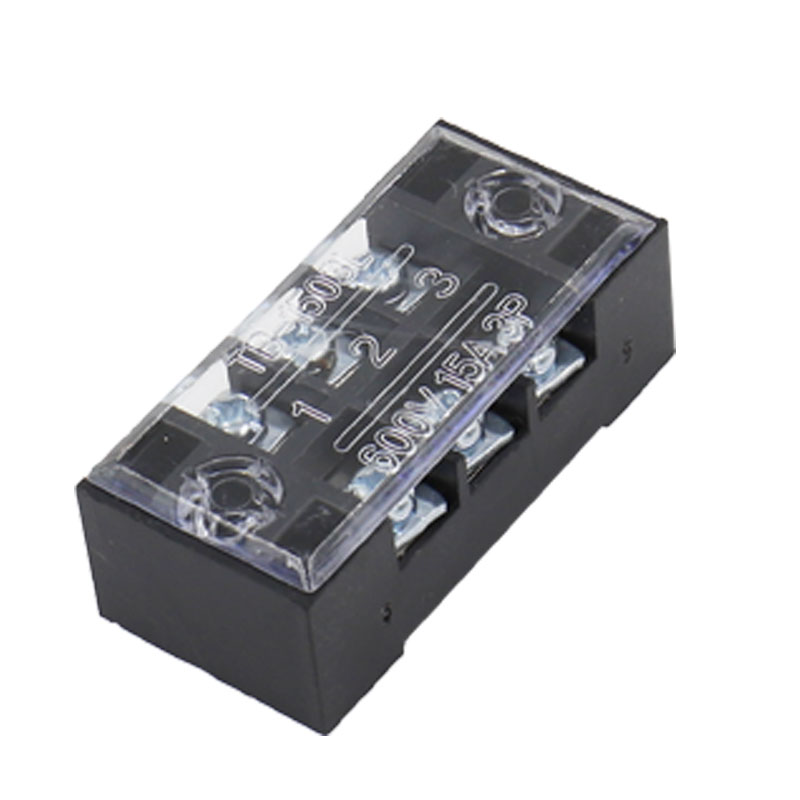 1PCS 15A 600V Dual Row Strip Barrier Screw Wire Connector Fixed Wiring Board TB1503/4/5/6/8/10/12 Terminal Block: TB-1503