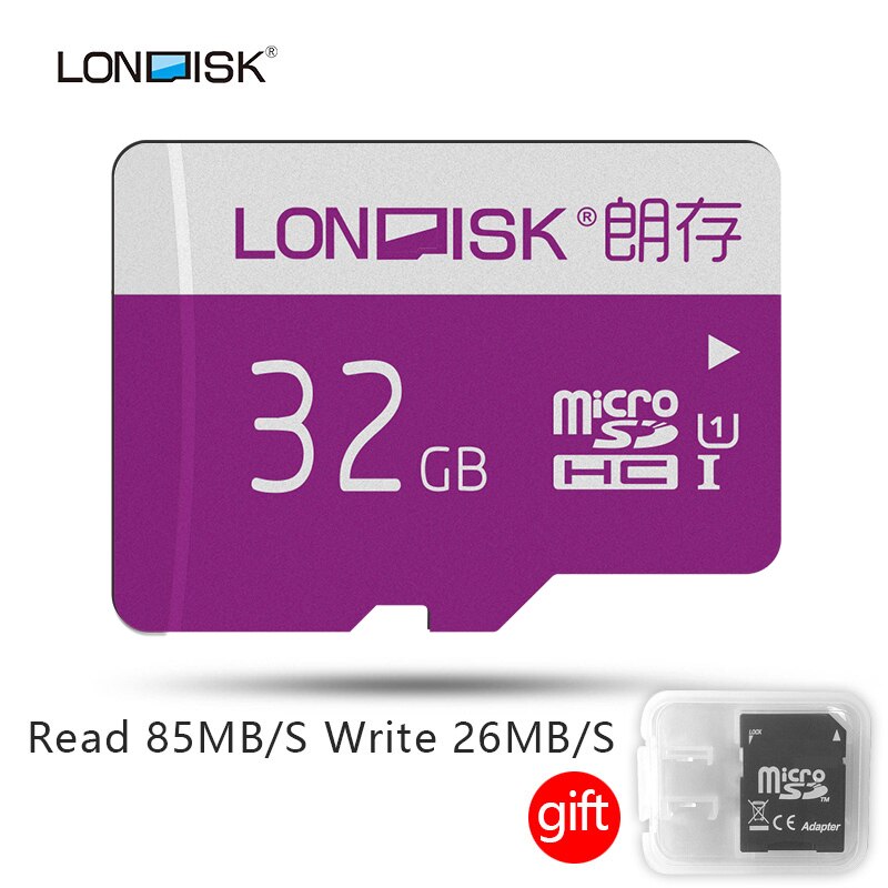 LONDISK micro SD 32GB 8GB 16GB Scheda di Memoria veloce 64GB 128GB Class10 UHS-1 microsd 256GB U1 Carta di TF per SmartPhone pad Fotocamera: 32GB