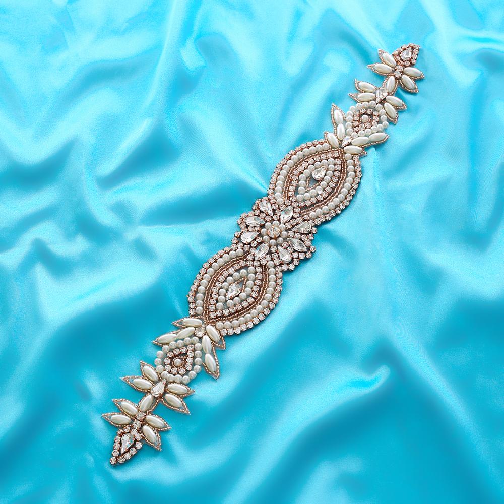 argent or strass applique cristal robe de mariée ceinture mariée ceinture demoiselles d'honneur ceinture Beade accessoires de robe de mariée