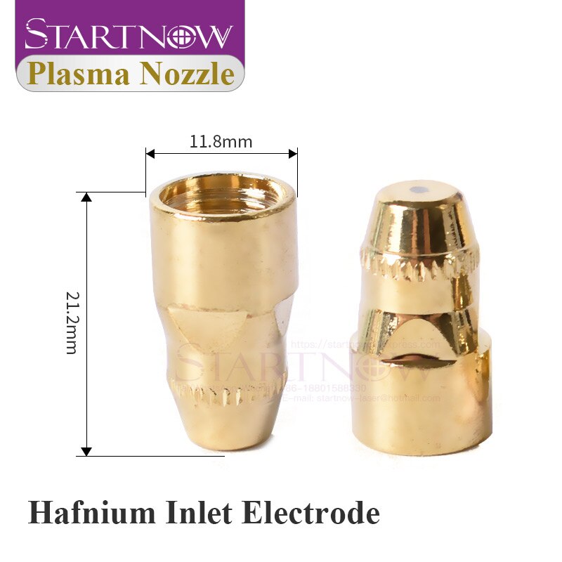 Startnow-consumibles de electrodo Hafnium de boquilla de Cortador de Plasma por aire, máquina de corte CNC, boquilla de Plasma P80 de , 10 juegos